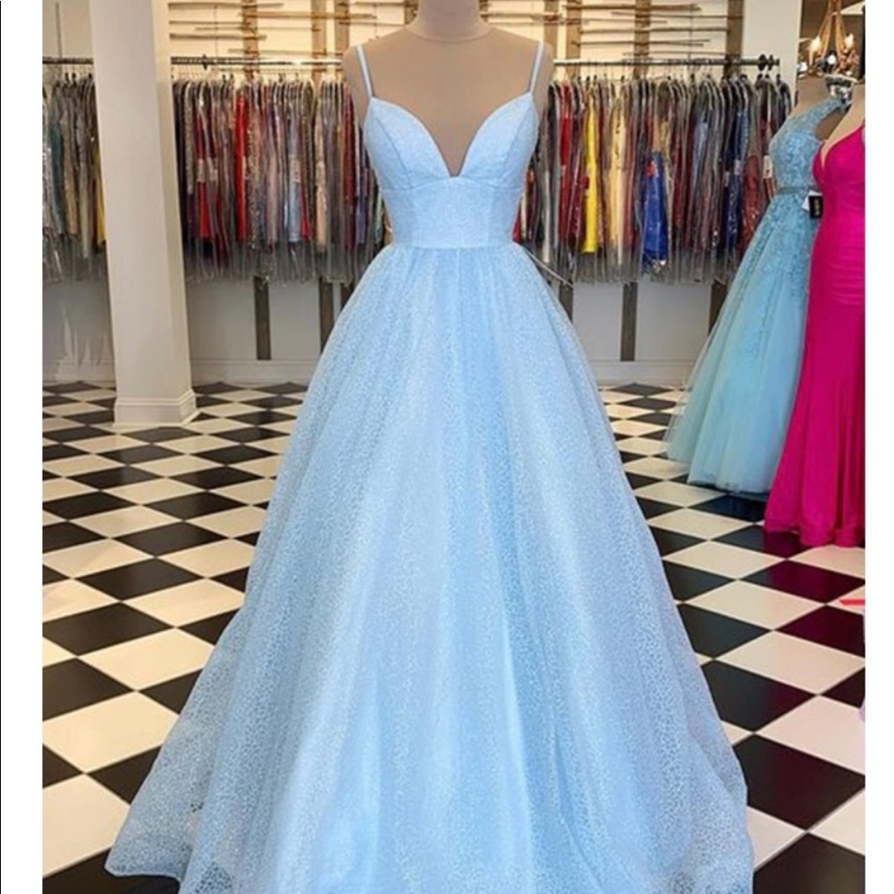 Blue prom dress